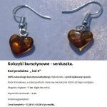 Polski eBazarek - bursztynowe kolczyki – serduszka - 4