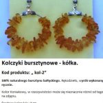 Polski eBazarek - Bursztynowe kolczyki kółka - 3