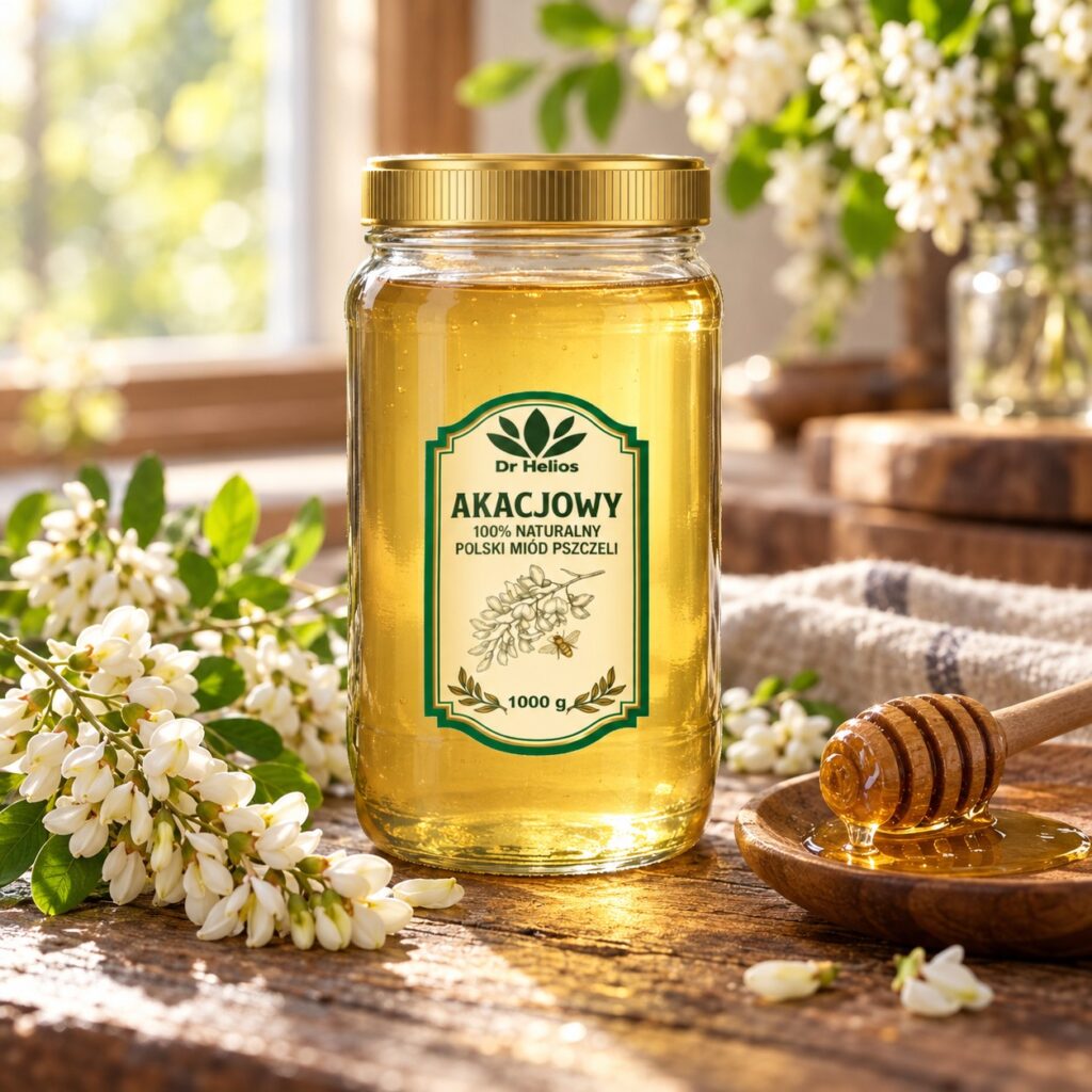 Polski eBazarek - Miód akacjowy 1000g – Dr Helios Manufaktura - 1