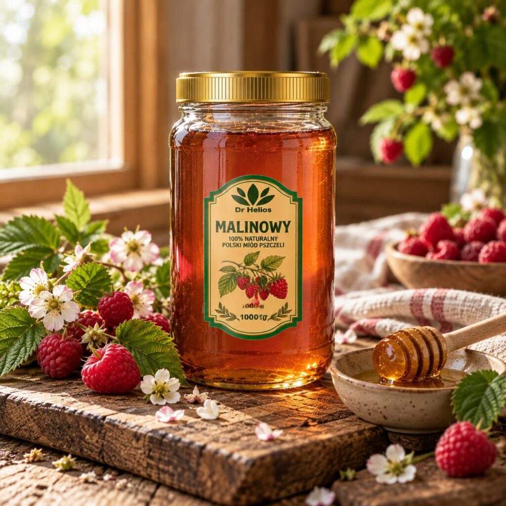 Polski eBazarek - Miód malinowy 1000g – Dr Helios Manufaktura - 1