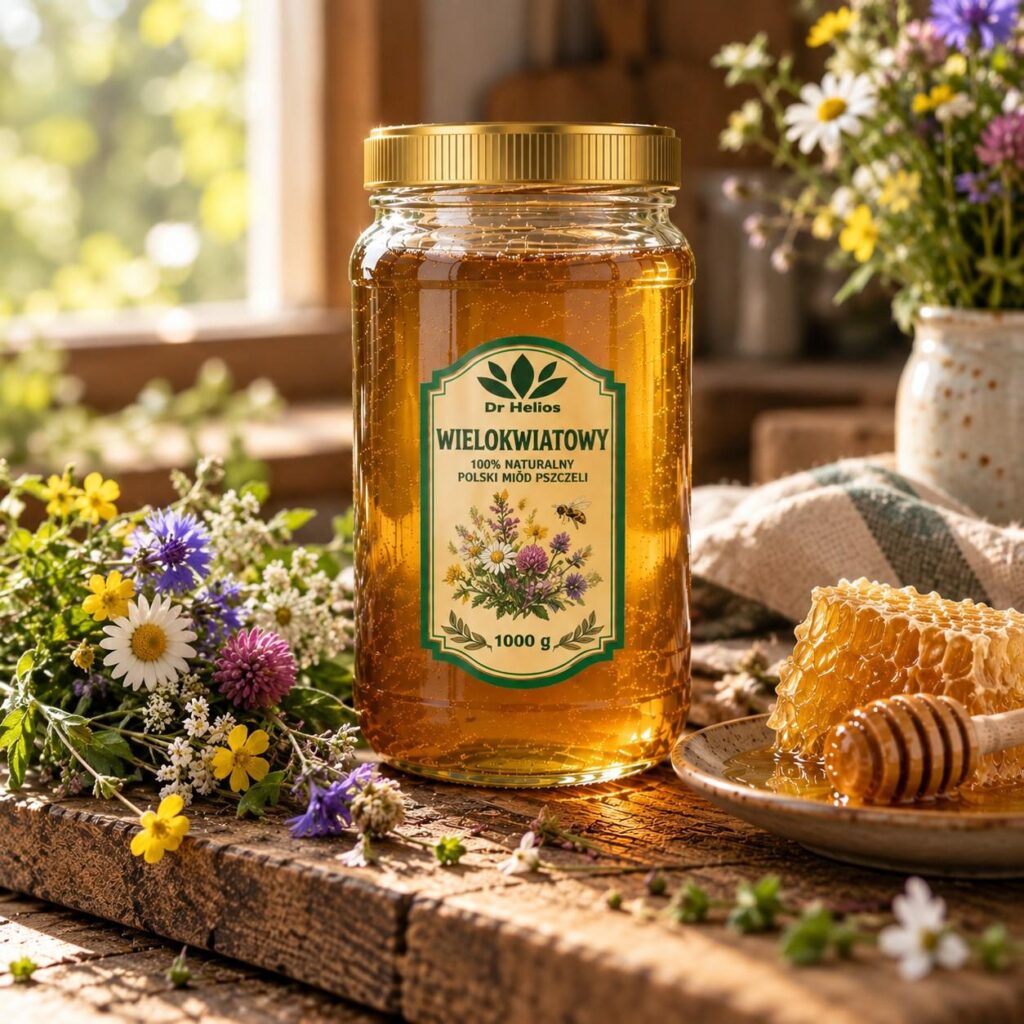 Polski eBazarek - Miód wielokwiatowy 1000g – Dr Helios Manufaktura - 1